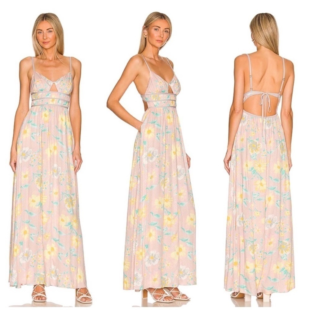 Free People Wisteria Maxi Dress in Light Combo
